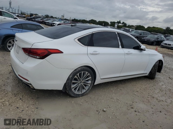 2017 Genesis G80 3.8L with VIN KMHGN4JE3HU172234, listed as a Copart auction lot 74680664 with 101,375 mi miles and Salvage Title. Bid and sale history available at carsss.com. Image 3.