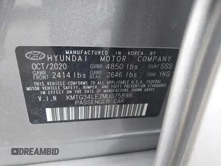 2021 Genesis G70 3.3T with VIN KMTG34LE2MU075898, listed as a IAAI auction lot 41375438 with 41,429 mi miles and . Bid and sale history available at DreamBid. Image 9.