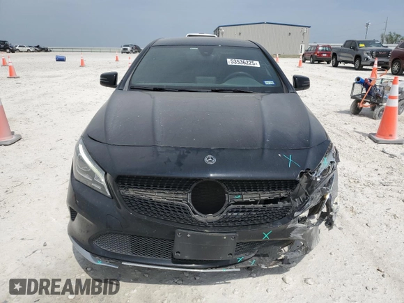 2018 Mercedes-Benz CLA with VIN WDDSJ4EB6JN686613, listed as a Copart auction lot 53536225 with 45,368 mi miles and Salvage Title. Bid and sale history available at carsss.com. Image 5.