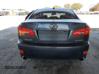 2007 Lexus IS with VIN JTHBK262072035433, listed as a Copart auction lot 54984355 with 15,074 mi miles and Salvage Title. Bid and sale history available at carsss.com. Image 6.