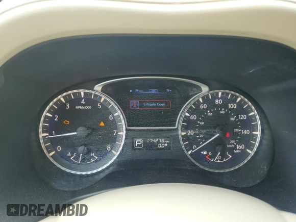 2014 Infiniti QX60 with VIN 5N1AL0MN7EC502748, listed as a Copart auction lot 61034955 with 174,278 mi miles and Salvage title. Bid and sale history available at DreamBid. Image 9.