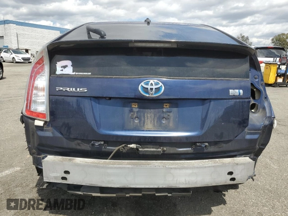 2012 Toyota Prius One with VIN JTDKN3DU9C1553057, listed as a Copart auction lot 51315835 with 135,541 mi miles and Salvage Title. Bid and sale history available at DreamBid. Image 6.