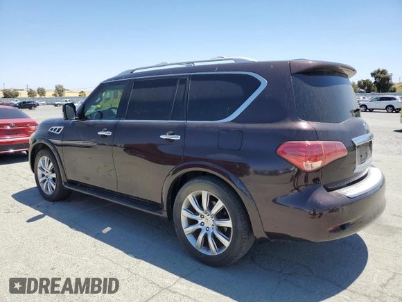 2012 Infiniti QX56 8-passenger z VIN JN8AZ2NC0C9316897, wystawiony jako Copart lot #57865465 z przebiegiem 96 031 mil mil oraz Czysty tytuł • Clean title. Historia ofert i sprzedaży dostępna na DreamBid. Obrazek 2.