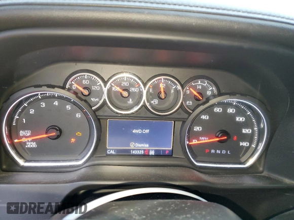 2020 Chevrolet Silverado 1500 LTZ with VIN 1GCUYGED4LZ281749, listed as a Copart auction lot 55752785 with 143,325 mi miles and Clean Title. Bid and sale history available at DreamBid. Image 9.