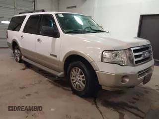 2007 Ford Expedition Max Eddie Bauer with VIN 1FMFK18577LA54863, listed as a IAAI auction lot 41565290 with 218,709 mi miles and . Bid and sale history available at DreamBid. Image 1.