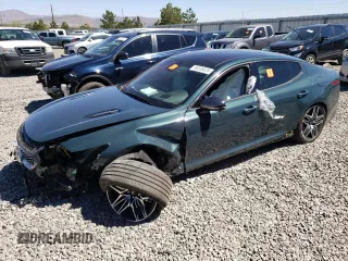 2023 Kia Stinger GT2 with VIN KNAE55LC0P6135476, listed as a Copart auction lot 66336024 with 0 mi miles and Salvage Title. Bid and sale history available at carsss.com. Image 1.