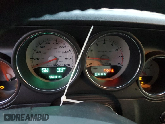 2010 Dodge Challenger SRT-8 with VIN 2B3CJ7DW8AH104011, listed as a Copart auction lot 87216334 with 55,519 mi miles and Salvage title. Bid and sale history available at DreamBid. Image 9.