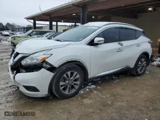 2016 Nissan Murano SV with VIN 5N1AZ2MG3GN154689, listed as a Copart auction lot 45971115 with 142,344 mi miles and Salvage Title. Bid and sale history available at carsss.com. Image 1.