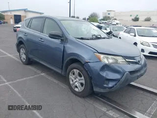 2013 Toyota RAV4 LE with VIN JTMZFREV9DD019756, listed as a IAAI auction lot 41708194 with 126,689 mi miles and . Bid and sale history available at carsss.com. Image 1.