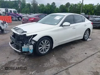 2014 Infiniti Q50 with VIN JN1BV7AP1EM670108, listed as a IAAI auction lot 42428330 with 260,478 mi miles and . Bid and sale history available at DreamBid. Image 2.