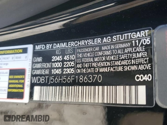 2006 Mercedes-Benz CLK 350 with VIN WDBTJ56H56F186370, listed as a Copart auction lot 80393714 with 107,802 mi miles and Clean Title. Bid and sale history available at DreamBid. Image 12.
