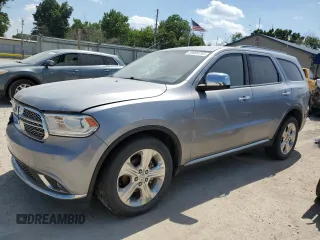 2014 Dodge Durango SXT z VIN 1C4RDJAGXEC593613, wystawiony jako Copart lot #58889755 z przebiegiem 84 035 mil mil oraz Szkoda całkowita • Salvage title. Historia ofert i sprzedaży dostępna na DreamBid. Obrazek 1.