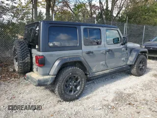 2022 Jeep Wrangler Unlimited Willys with VIN 1C4HJXDG5NW103726, listed as a Copart auction lot 75965134 with 21,536 mi miles and Salvage Title. Bid and sale history available at DreamBid. Image 3.