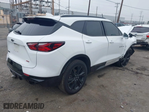 2019 Chevrolet Blazer RS z VIN 3GNKBERS8KS647477, wystawiony jako IAAI lot #42035058 z przebiegiem 81 205 mil mil oraz . Historia ofert i sprzedaży dostępna na DreamBid. Obrazek 4.