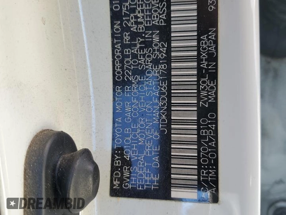 2014 Toyota Prius Four with VIN JTDKN3DU6E1781942, listed as a Copart auction lot 47058935 with 187,362 mi miles and Salvage Title. Bid and sale history available at DreamBid. Image 12.