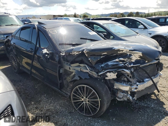 2020 Mercedes-Benz C 300 with VIN WDDWF8EB0LR540472, listed as a Copart auction lot 50381235 with Not Provided miles and Salvage Title. Bid and sale history available at DreamBid. Image 4.