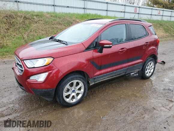 2021 Ford EcoSport SE z VIN MAJ6S3GL4MC397650, wystawiony jako Copart lot #55013075 z przebiegiem 35 714 mil mil oraz Szkoda całkowita • Salvage title. Historia ofert i sprzedaży dostępna na DreamBid. Obrazek 1.