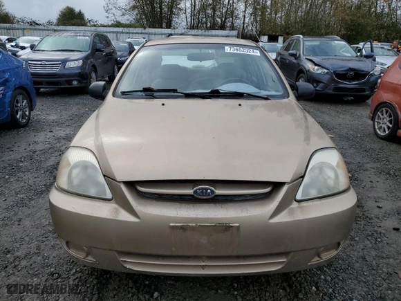 2005 Kia Rio with VIN KNADC125256398384, listed as a Copart auction lot 73652324 with 129,624 mi miles and Clean Title. Bid and sale history available at carsss.com. Image 5.