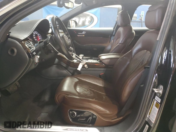 2015 Audi A8 L 4.0T with VIN WAU32AFD3FN036507, listed as a Copart auction lot 82298094 with 77,156 mi miles and Salvage Title. Bid and sale history available at carsss.com. Image 7.