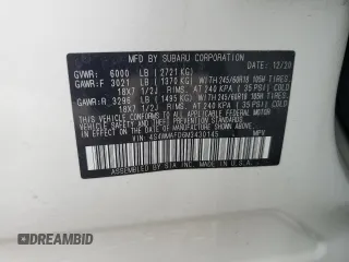 2021 Subaru Ascent Premium with VIN 4S4WMAFD6M3430145, listed as a Copart auction lot 54701475 with 54,195 mi miles and Salvage title. Bid and sale history available at DreamBid. Image 14.