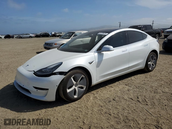 2019 Tesla Model 3 Long Range with VIN 5YJ3E1EB2KF195120, listed as a Copart auction lot 53129415 with 81,071 mi miles and Salvage Title. Bid and sale history available at DreamBid. Image 1.