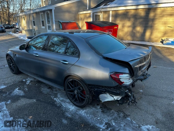 2018 Mercedes-Benz E-Class AMG E 63 S with VIN WDDZF8KB2JA456439, listed as a Copart auction lot 43244865 with 129,767 mi miles and Clean Title. Bid and sale history available at carsss.com. Image 3.