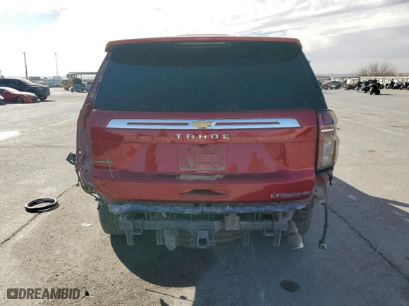 2021 Chevrolet Tahoe LT with VIN 1GNSCNKD6MR424580, listed as a Copart auction lot 46361905 with 62,488 mi miles and Salvage Title. Bid and sale history available at carsss.com. Image 6.