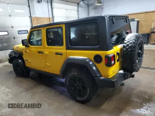 2020 Jeep Wrangler Unlimited Sport Altitude with VIN 1C4HJXDG4LW284590, listed as a Copart auction lot 84806434 with 88,887 mi miles and Salvage title. Bid and sale history available at DreamBid. Image 2.