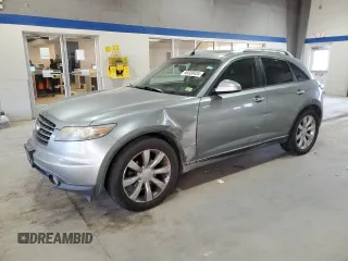 2005 Infiniti FX z VIN JNRAS08W25X200190, wystawiony jako Copart lot #86908434 z przebiegiem 269 591 mil mil oraz Szkody całkowita. Historia ofert i sprzedaży dostępna na DreamBid. Obrazek 1.