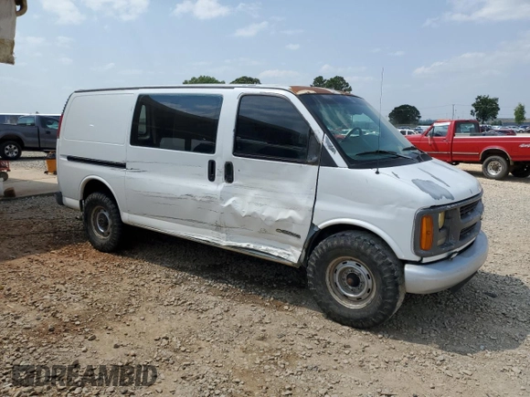 1999 Chevrolet Express Cargo with VIN 1GCHG35R3X1110004, listed as a Copart auction lot 59386095 with 141,925 mi miles and Salvage title. Bid and sale history available at DreamBid. Image 4.