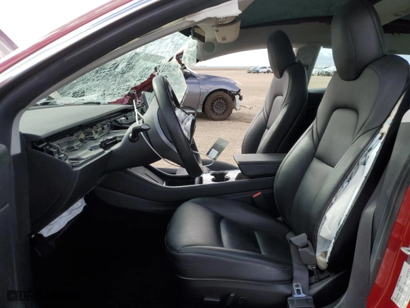 2019 Tesla Model 3 Long Range with VIN 5YJ3E1EB1KF387273, listed as a Copart auction lot 47318605 with 57,111 mi miles and Salvage Title. Bid and sale history available at carsss.com. Image 7.
