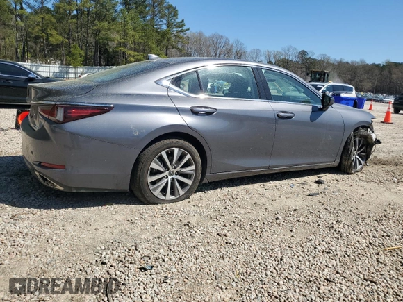 2021 Lexus ES 350 with VIN 58ADZ1B18MU084235, listed as a Copart auction lot 50713635 with 55,539 mi miles and Salvage Title. Bid and sale history available at DreamBid. Image 3.