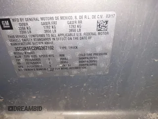 2017 Chevrolet Silverado 1500 LTZ with VIN 3GCUKSEC2HG367192, listed as a IAAI auction lot 41939439 with 145,465 mi miles. Bid and sale history available at carsss.com. Image 9.