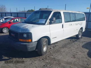 2005 GMC Savana z VIN 1GJHG39U351150281, wystawiony jako IAAI lot #41489566 z przebiegiem 141 099 mil mil oraz . Historia ofert i sprzedaży dostępna na DreamBid. Obrazek 2.