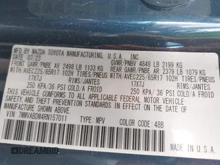 2024 Mazda CX-50 S Premium with VIN 7MMVABDM4RN157011, listed as a IAAI auction lot 42300111 with 39,863 mi miles and . Bid and sale history available at DreamBid. Image 9.