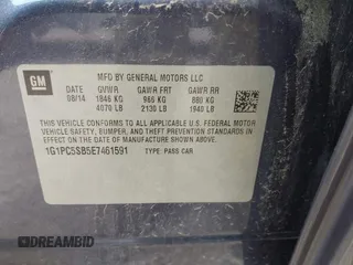 2014 Chevrolet Cruze 1LT с VIN 1G1PC5SB5E7461591, выставлен на аукционе IAAI как лот 42630899 с пробегом 130 467 миль миль и . История ставок и продаж доступна на DreamBid. Изображение 9.