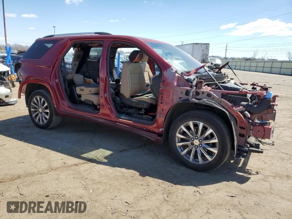 2023 Chevrolet Traverse Premier with VIN 1GNERKKW3PJ233231, listed as a Copart auction lot 53386585 with 33,075 mi miles and Salvage title. Bid and sale history available at DreamBid. Image 4.