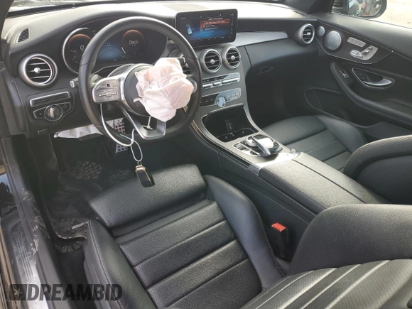 2020 Mercedes-Benz C 300 with VIN W1KWK8DB9LG015242, listed as a Copart auction lot 46953505 with 32,862 mi miles and Salvage Title. Bid and sale history available at DreamBid. Image 8.