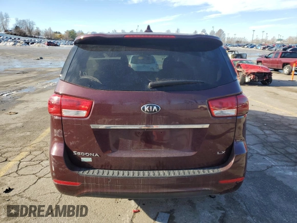 2016 Kia Sedona LX with VIN KNDMB5C12G6088151, listed as a Copart auction lot 89132135 with 139,590 mi miles and Salvage Title. Bid and sale history available at DreamBid. Image 6.