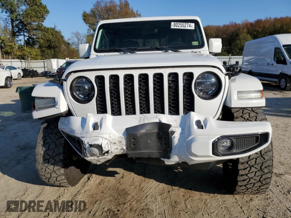 2021 Jeep Gladiator High Altitude с VIN 1C6HJTFG8ML608303, выставлен на аукционе Copart как лот 80255274 с пробегом 56 191 миль миль и Списание • Salvage title. История ставок и продаж доступна на DreamBid. Изображение 5.
