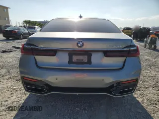 2020 BMW 7 Series 740i with VIN WBA7T2C02LCD43327, listed as a Copart auction lot 52796565 with 79,744 mi miles and Non Repairable. Bid and sale history available at carsss.com. Image 6.