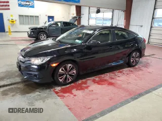 2018 Honda Civic EX-L with VIN JHMFC1F7XJX042033, listed as a Copart auction lot 53304175 with 90,055 mi miles and Salvage Title. Bid and sale history available at DreamBid. Image 1.