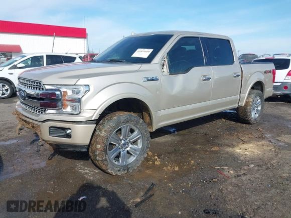 2018 Ford F-150 XL with VIN 1FTEW1E50JKC01823, listed as a IAAI auction lot 41824169 with 130,034 mi miles. Bid and sale history available at carsss.com. Image 16.