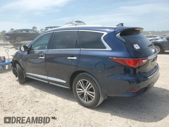 2020 Infiniti QX60 Luxe with VIN 5N1DL0MNXLC511342, listed as a Copart auction lot 56343925 with 81,962 mi miles and Salvage title. Bid and sale history available at DreamBid. Image 2.