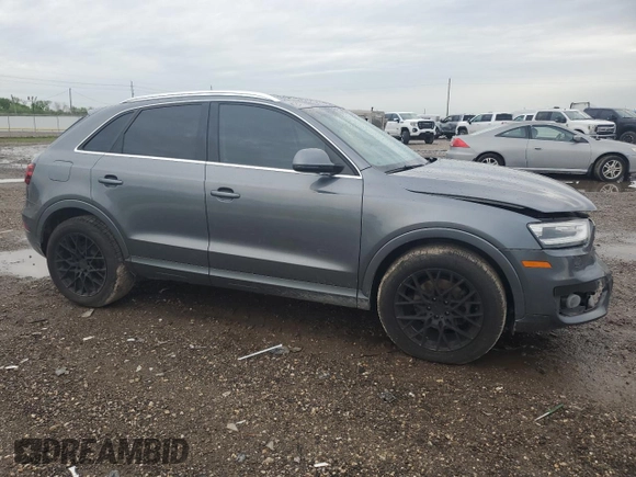 2015 Audi Q3 2.0T Premium Plus with VIN WA1EFCFS8FR000535, listed as a Copart auction lot 50713485 with 75,908 mi miles and Salvage Title. Bid and sale history available at carsss.com. Image 4.