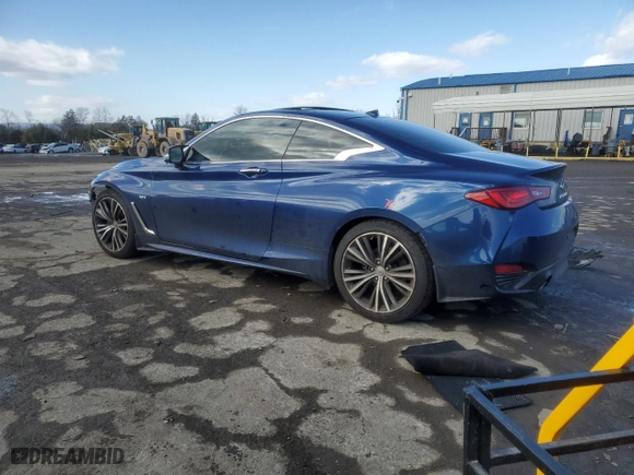 2019 Infiniti Q60 3.0t LUXE with VIN JN1EV7EK3KM231211, listed as a Copart auction lot 44331215 with 34779 miles and Salvage Title. Bid and sale history available at carsss.com. Image 2.