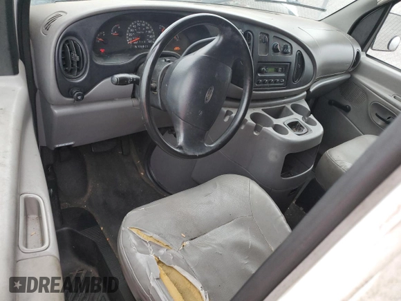 2001 Ford Econoline Cargo with VIN 1FTRE142X1HB27593, listed as a Copart auction lot 83827154 with 190,761 mi miles and Salvage Title. Bid and sale history available at DreamBid. Image 8.