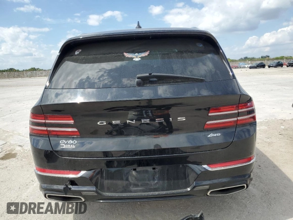 2022 Genesis GV80 with VIN KMUHBDSB2NU101119, listed as a Copart auction lot 45217395 with 31,477 mi miles and Non repairable. Bid and sale history available at DreamBid. Image 6.
