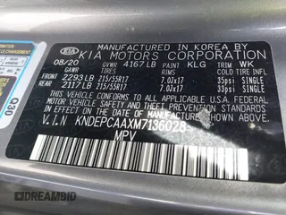 2021 Kia Seltos LX z VIN KNDEPCAAXM7136028, wystawiony jako IAAI lot #42070236 z przebiegiem 87 681 mil mil oraz . Historia ofert i sprzedaży dostępna na DreamBid. Obrazek 9.