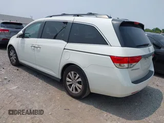 2014 Honda Odyssey EX-L with VIN 5FNRL5H62EB109573, listed as a IAAI auction lot 42387637 with 208,061 mi miles and . Bid and sale history available at DreamBid. Image 3.